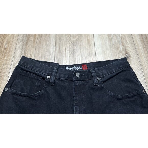 Vintage Roman Royalty RR Black Jean Skater Shorts - Size 38 - Picture 7 of 14